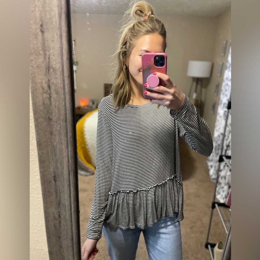 Babydoll striped top